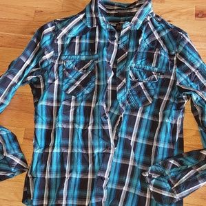 Men's Long sleeved collar button up